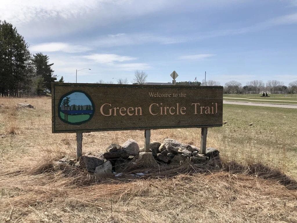 The Green Circle Trail sign
