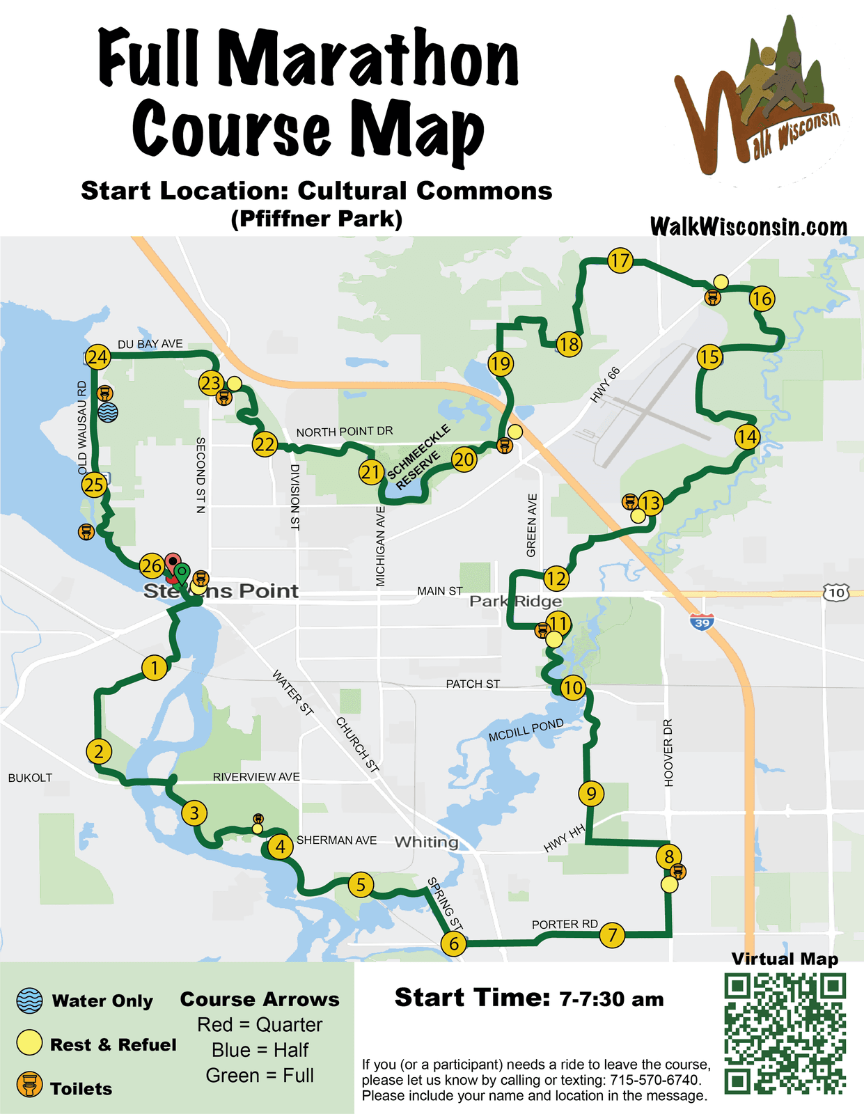 Full marathon route map
