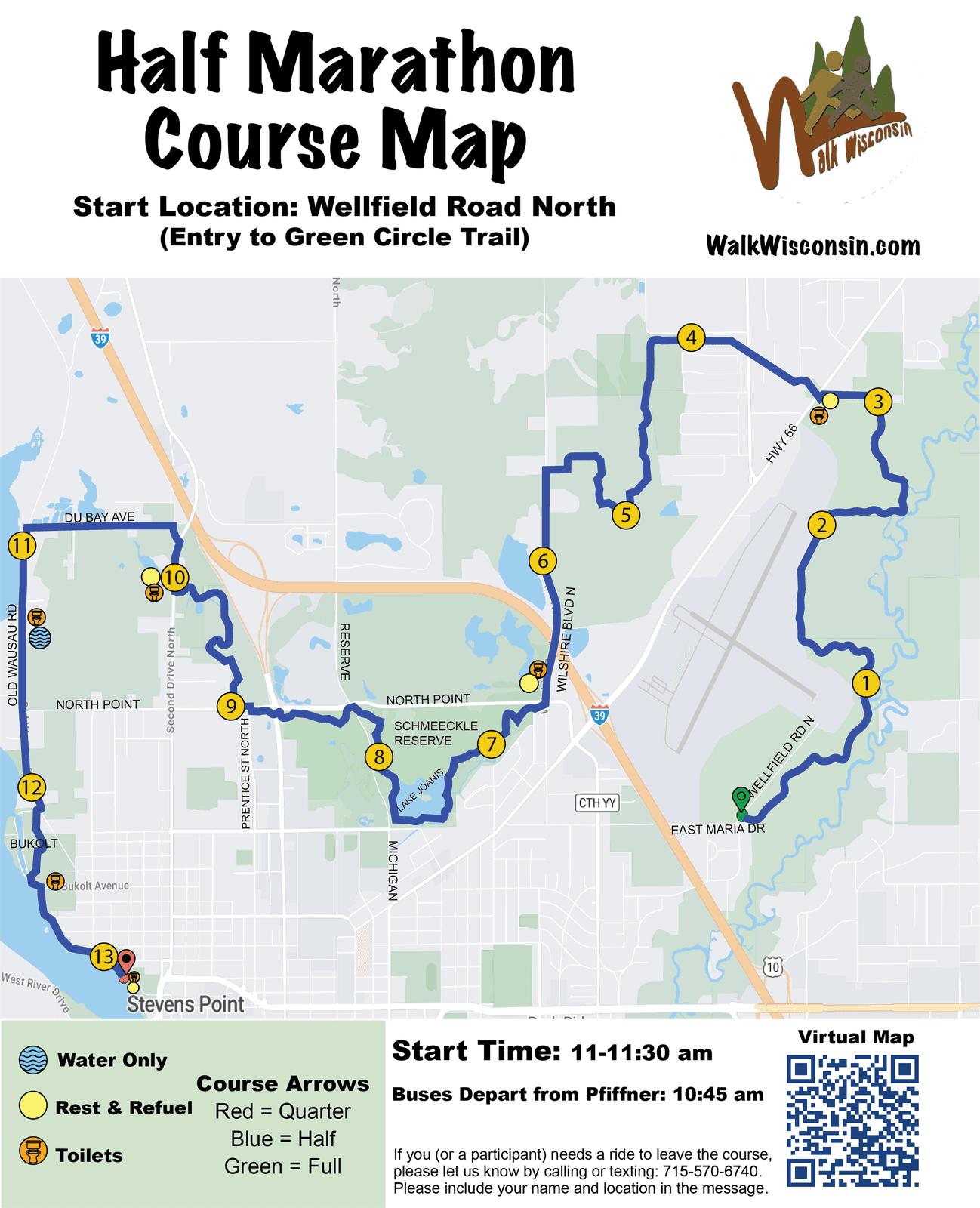 Half marathon route map